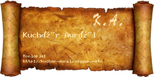 Kuchár Aurél névjegykártya